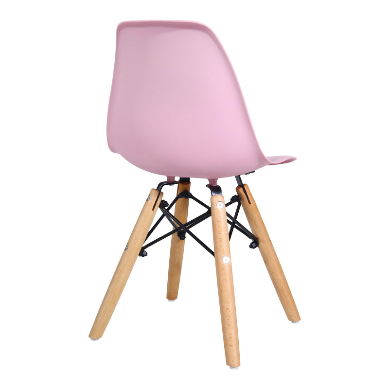 Scaun Julita pentru copii albastru si lemn de fag, Natural, 35x31x58 cm - Roz