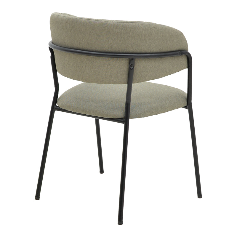 Scaun Morel, stofa si metal, 55x55x76 cm - Gri