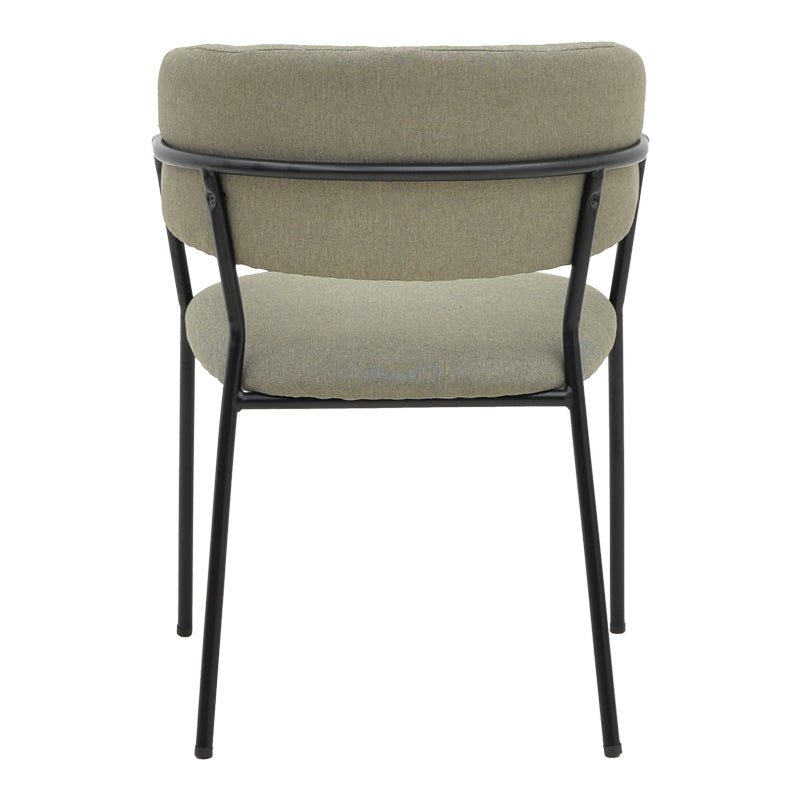 Scaun Morel, stofa si metal, 55x55x76 cm - Gri