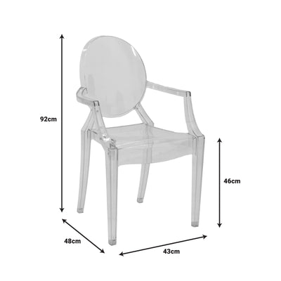 Scaun Narova PC Transparent, Multicolor, 43x48x92 cm, foto produs 6