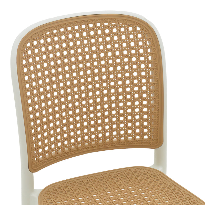 Scaun Nereus, Alb - Negru, 45x43x84 cm - Alb