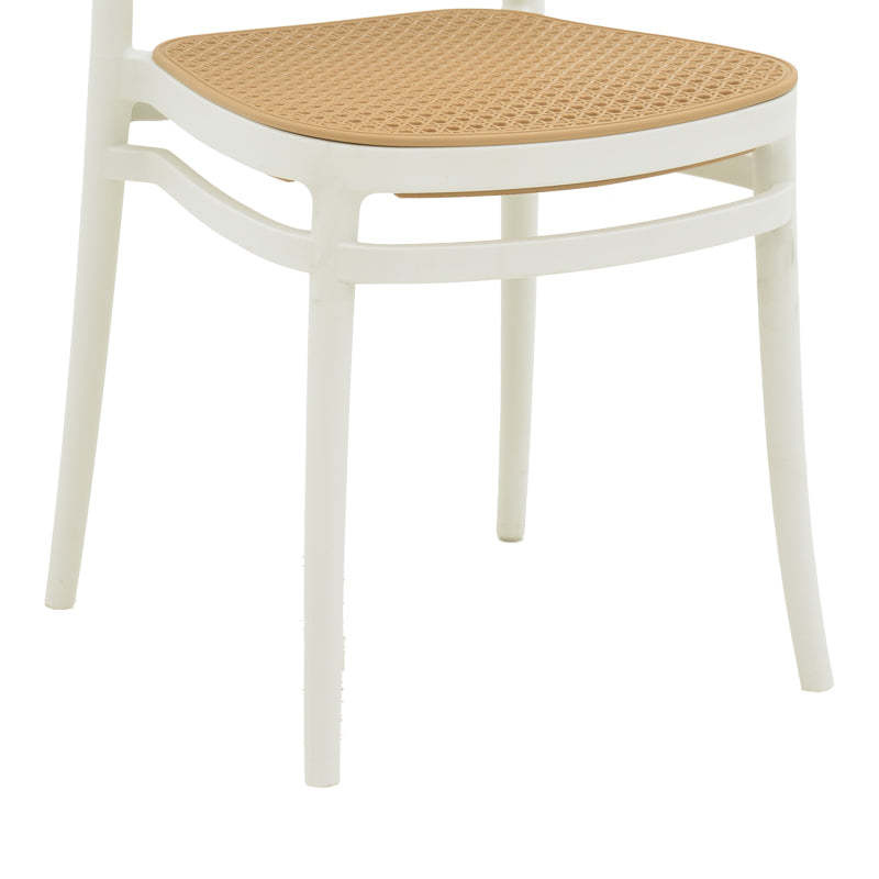 Scaun Nereus, Alb - Negru, 45x43x84 cm - Alb