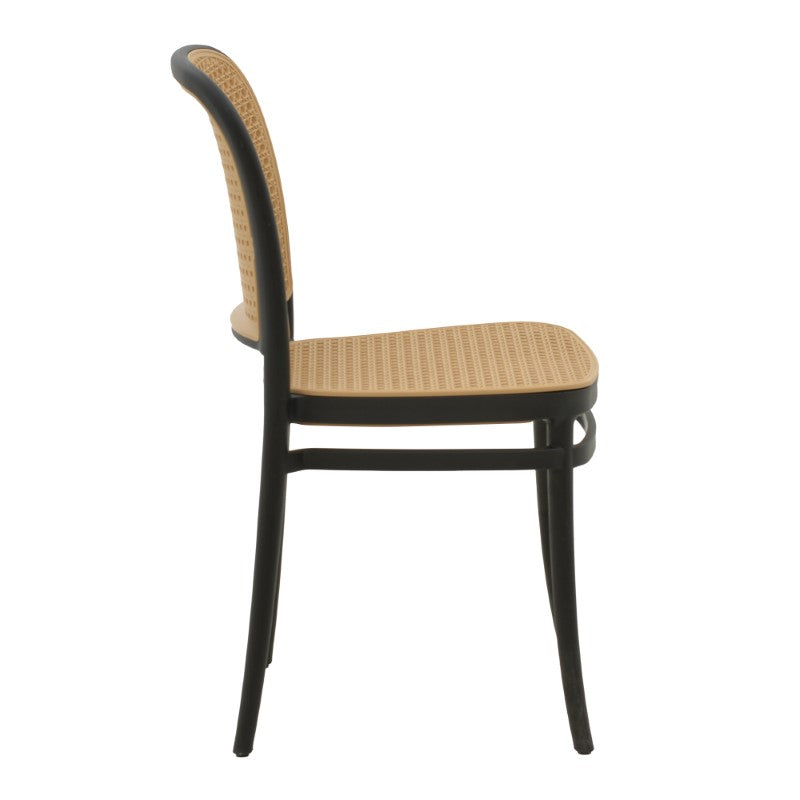 Scaun Nereus, Alb - Negru, 45x43x84 cm - Negru