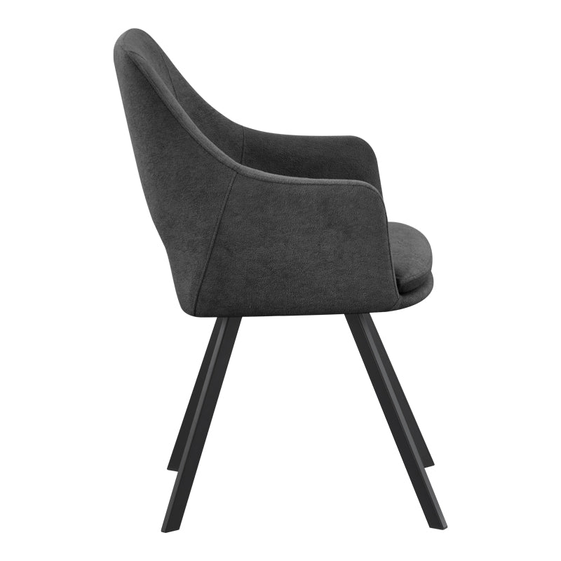 Scaun Nordo armchair, 56x58x85 cm - Antracit-Negru