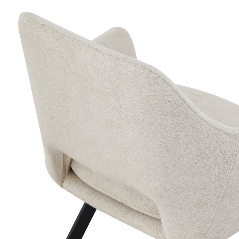 Scaun Nordo armchair, 56x58x85 cm - Negru-Crem