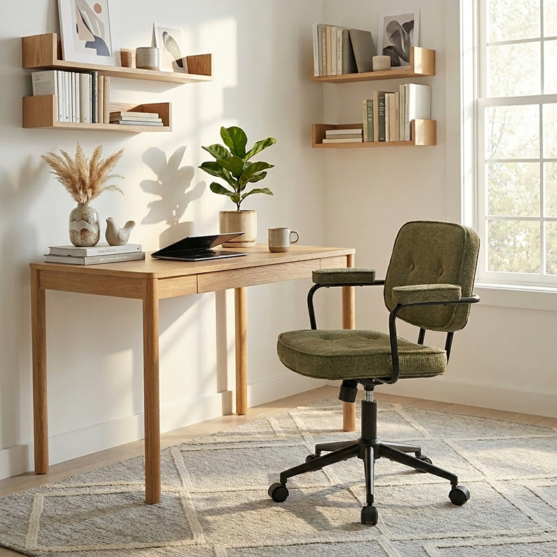 Scaun Office chair Leberta, Stofa - Khaki