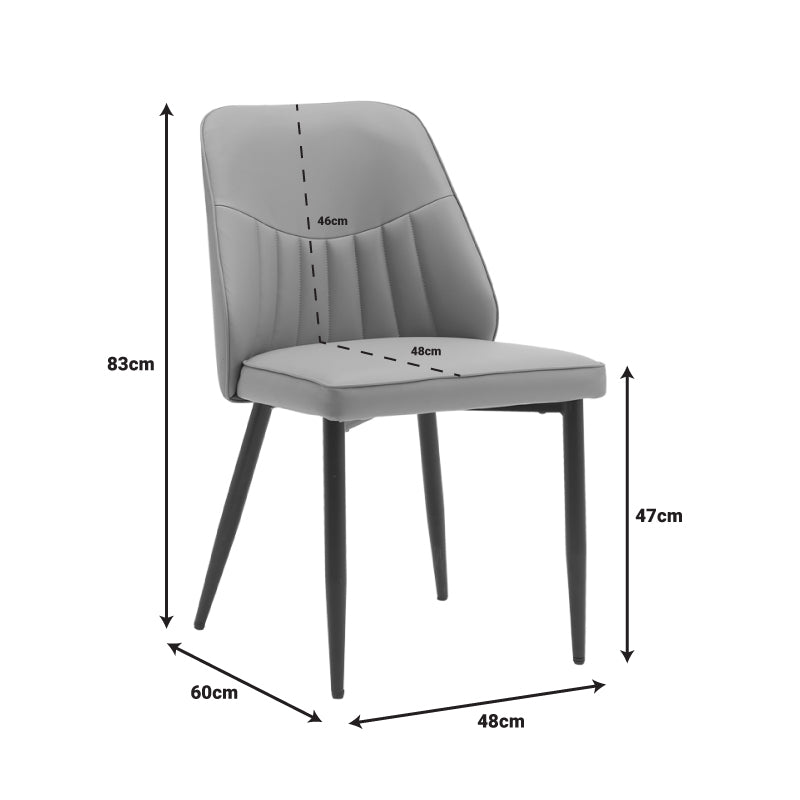 Scaun Onyer, maro-gri, 48x60x83 cm