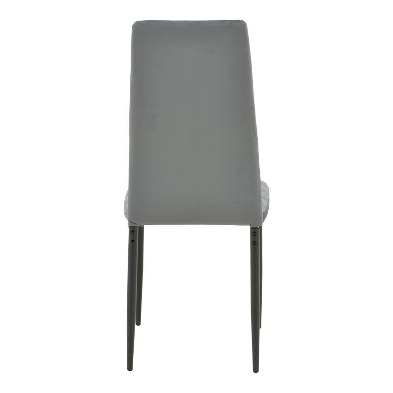Scaun catifea Parker, Catifea, Negru, 39x48x95 cm - Gri