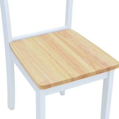 Scaun pentru sufragerie York, alb-Natural, lemn/piele eco, 39x47x89 cm, foto produs 7