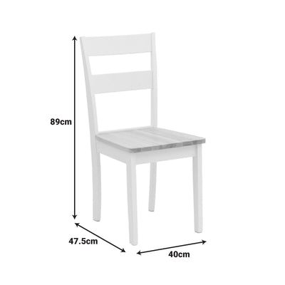 Scaun pentru sufragerie York, alb-Natural, lemn/piele eco, 39x47x89 cm, foto produs 8