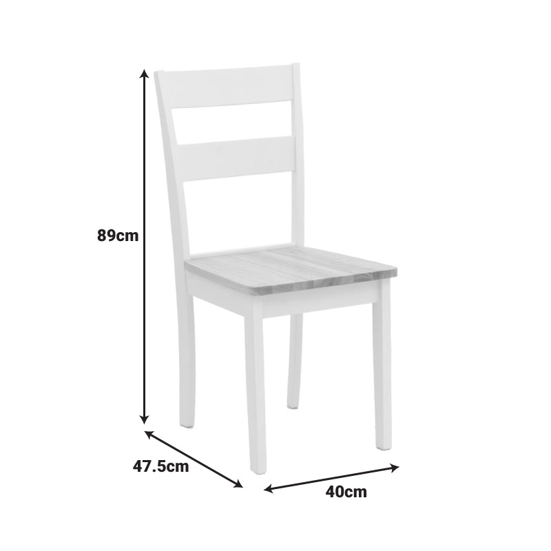 Scaun pentru sufragerie York, alb-Natural, lemn/piele eco, 39x47x89 cm, foto produs 8