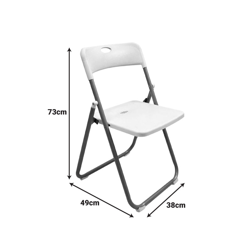 Scaun pliabil cu funcție Edison, Metal, Negru, 38x49x73 cm - Negru