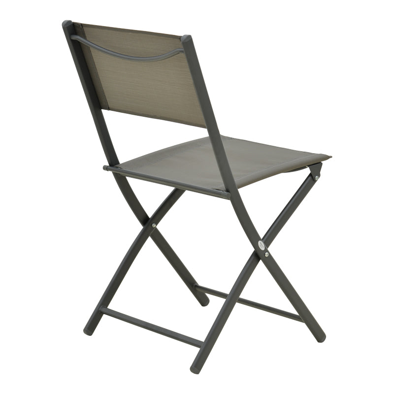 Scaun pliabil Jeve, metal si textilene, 46x51x81 cm - Gri