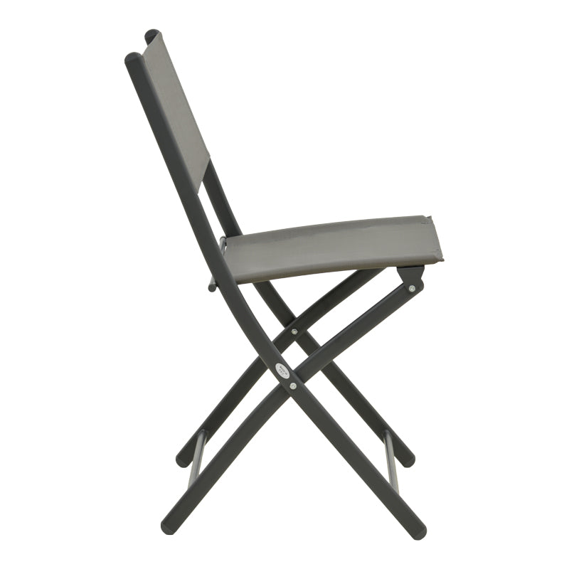 Scaun pliabil Jeve, metal si textilene, 46x51x81 cm - Gri