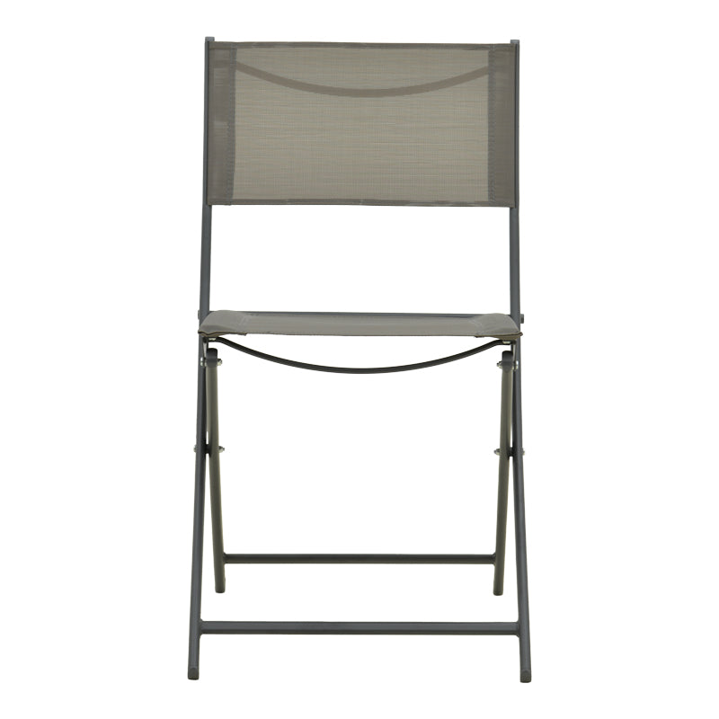 Scaun pliabil Jeve, metal si textilene, 46x51x81 cm - Gri