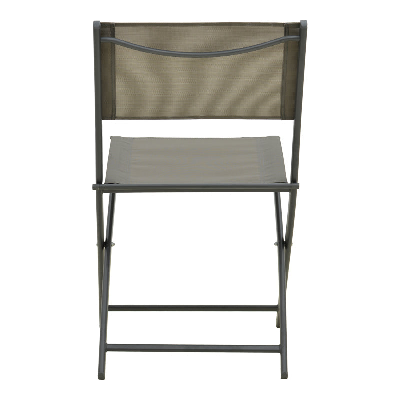 Scaun pliabil Jeve, metal si textilene, 46x51x81 cm - Gri