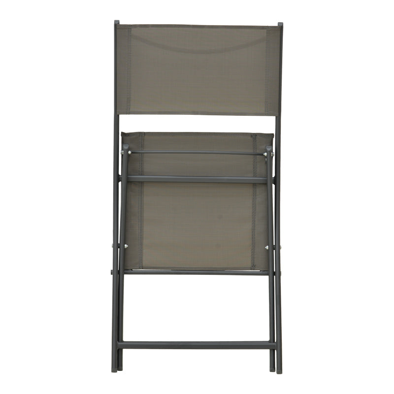 Scaun pliabil Jeve, metal si textilene, 46x51x81 cm - Gri