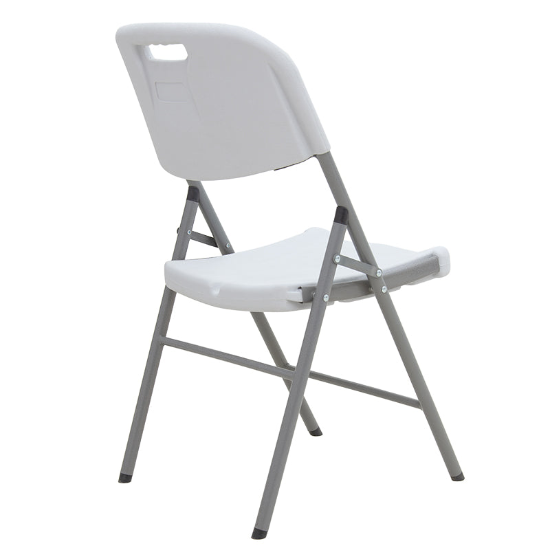 Scaun pliabil Zora alb, pentru conferinte sau exterior, 46x56x87 cm