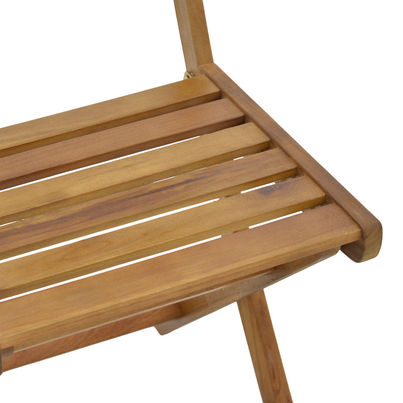 Scaun pliant Fatel lemn de salcam, Natural, 40x53x82 cm, foto produs 7
