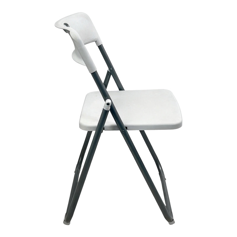 Scaun pliabil cu funcție Edison, Metal, Negru, 38x49x73 cm - Alb