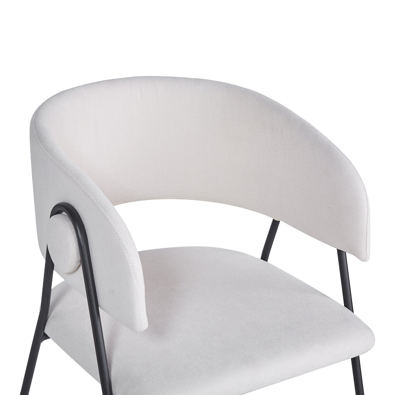 Scaun Rachele cu funcție confort, Bej, Picioare Metalice, Negre, 52x65x79 cm - Bej