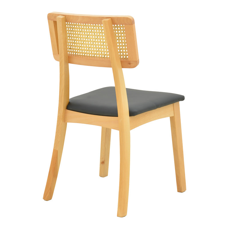 Scaun Renna, lemn fag Natural și perna, neagra, 48x52x79 cm