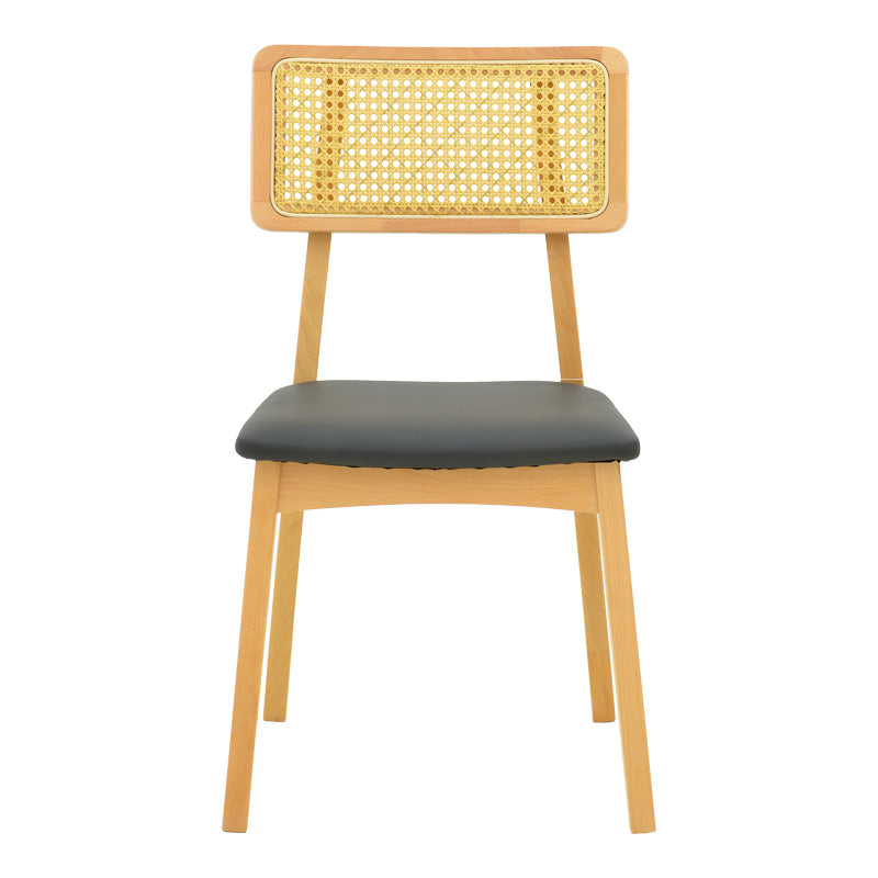 Scaun Renna, lemn fag Natural și perna, neagra, 48x52x79 cm