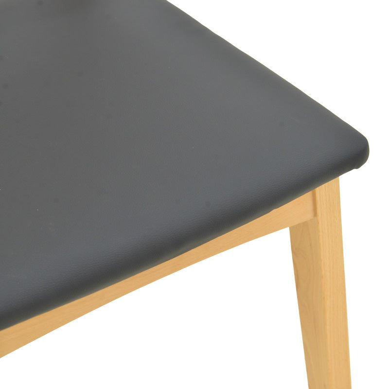 Scaun Renna, lemn fag Natural și perna, neagra, 48x52x79 cm