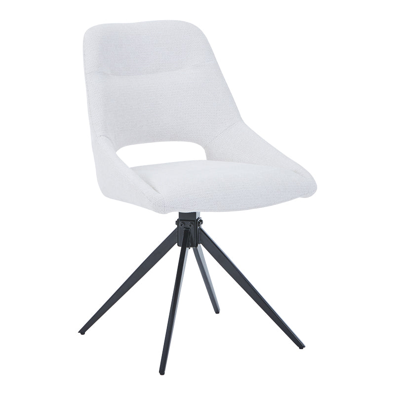 Scaun rotativ Luciano I, Textil, Bej, 52x54x85 cm