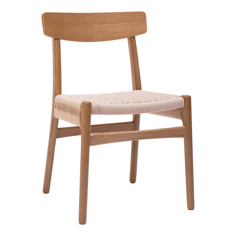Scaun Safal stejar stejar frânghie Crem 51x50x78 cm