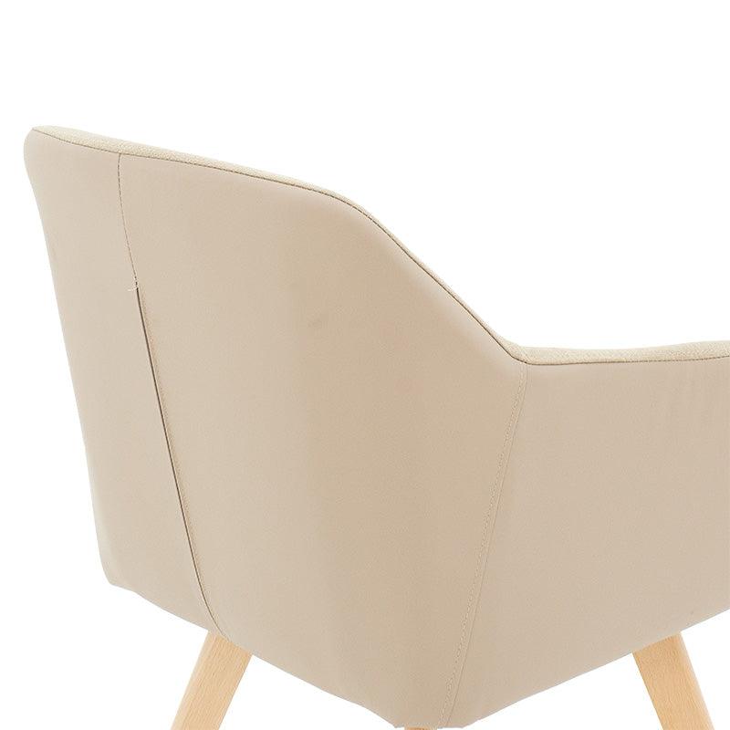 Scaun Safira, Bej - Negru, 57x58x84 cm - Bej