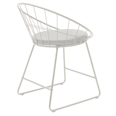 Scaun Seth din sârma neagra cu perna din PVC, neagra, 50x58 cm, foto produs 10