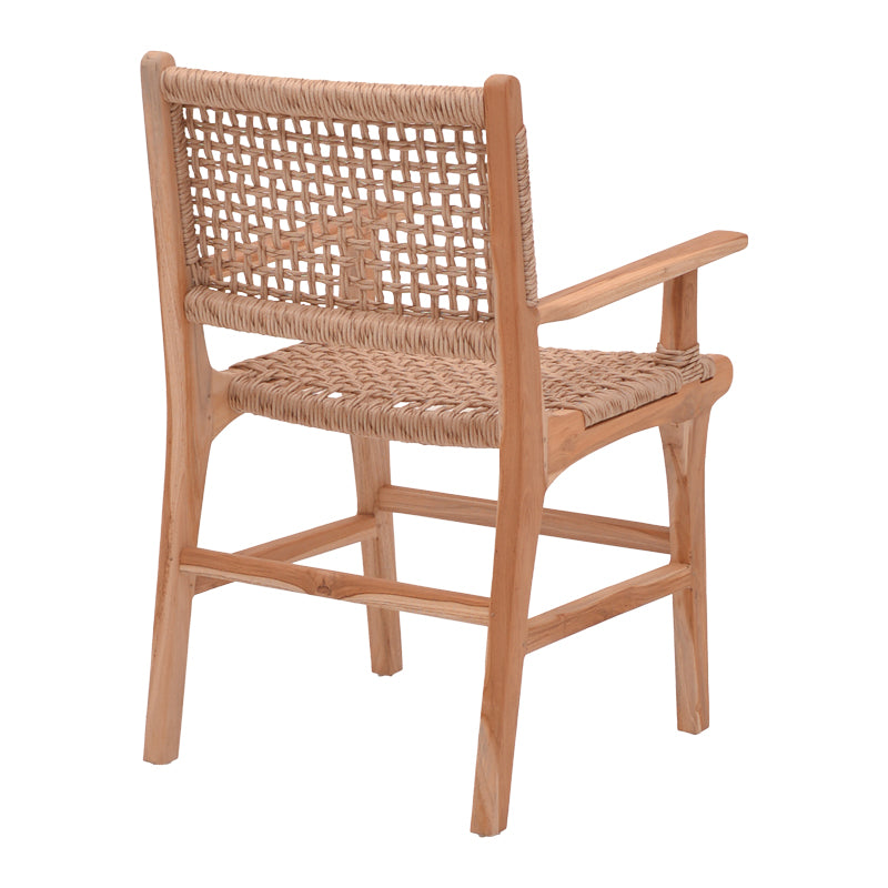 Scaun Sponze lemn de tec, Natur, 54x60x86 cm, detaliu produs