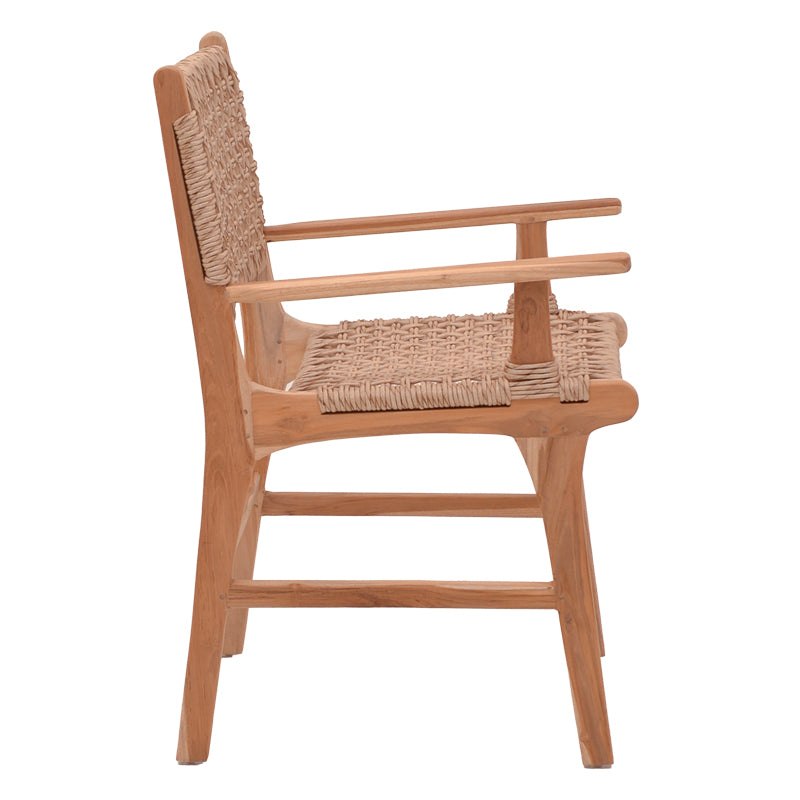 Scaun Sponze lemn de tec, Natur, 54x60x86 cm