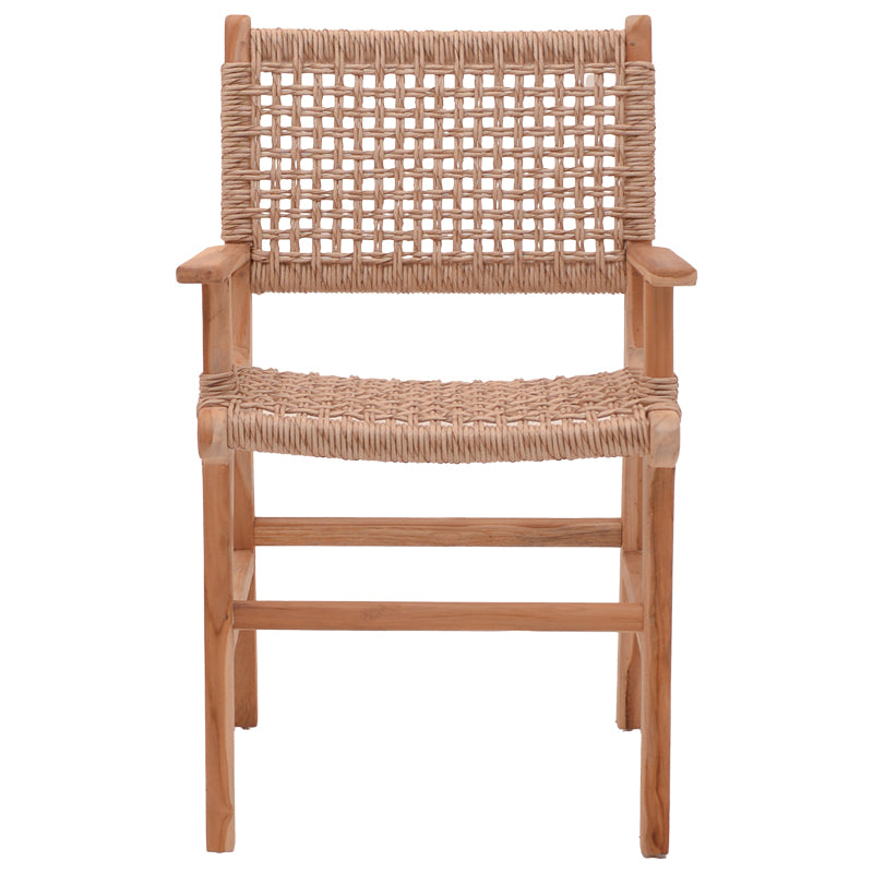 Scaun Sponze lemn de tec, Natur, 54x60x86 cm
