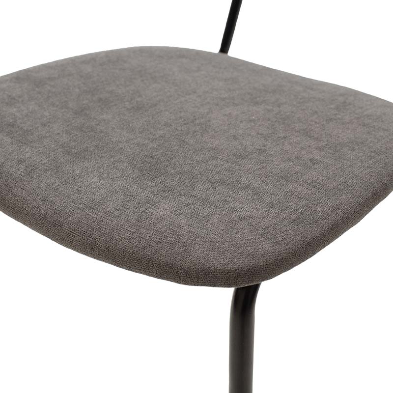 Scaun Tania, stofa si metal, 43x53x84 cm - Gri