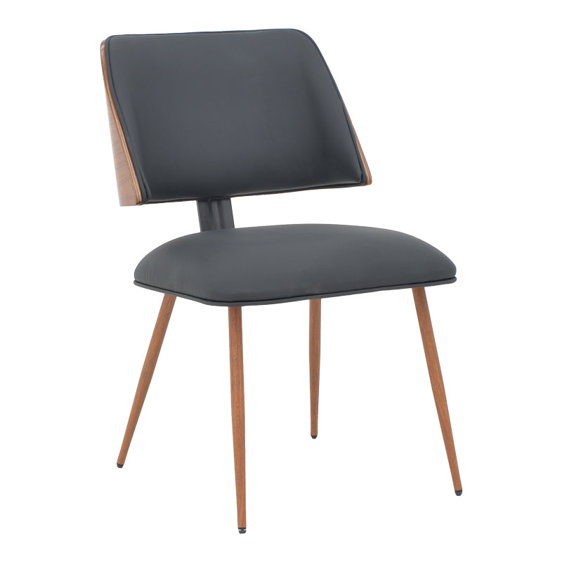 Scaun Ubane, negru pu-nuc 53x62x85 cm