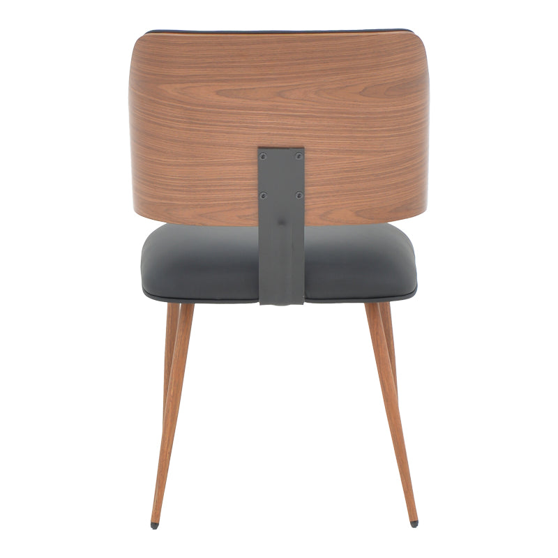 Scaun Ubane, negru pu-nuc, 53x62x85 cm, foto produs