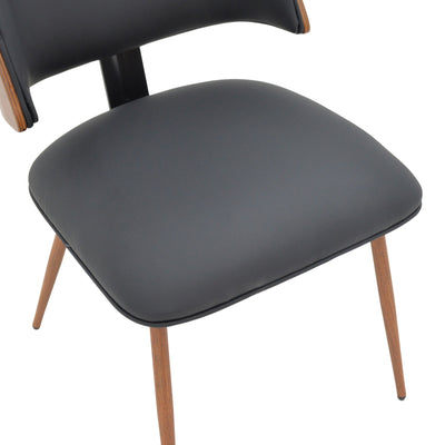Scaun Ubane, negru pu-nuc, 53x62x85 cm, foto produs 7