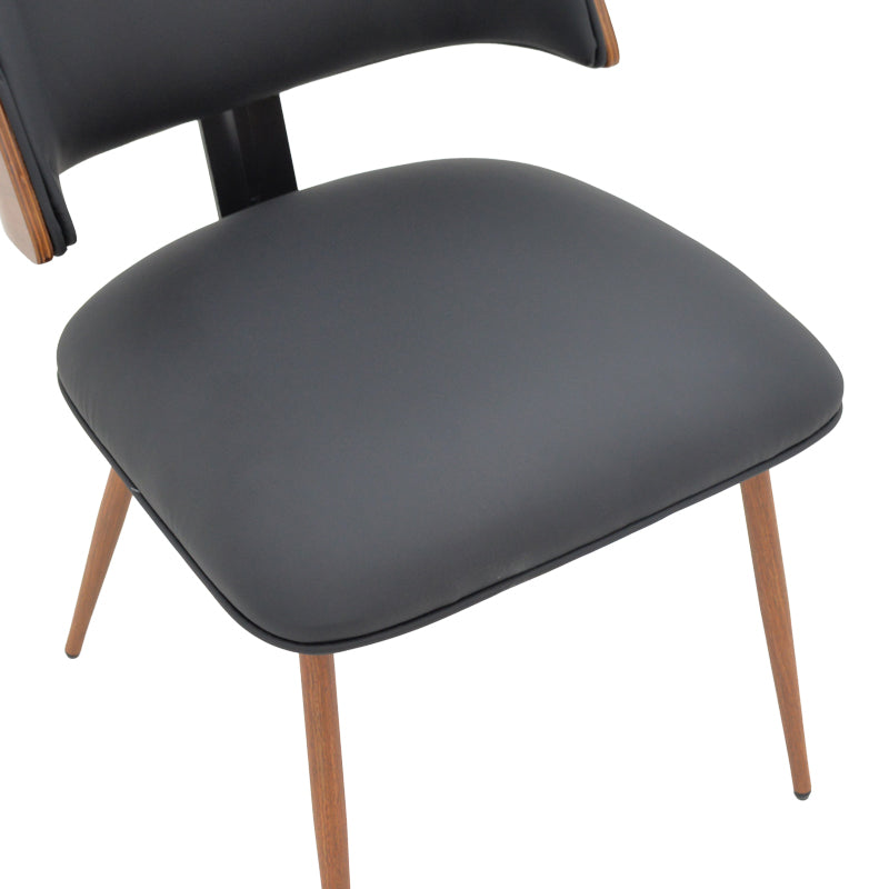 Scaun Ubane, negru pu-nuc, 53x62x85 cm, foto produs 7