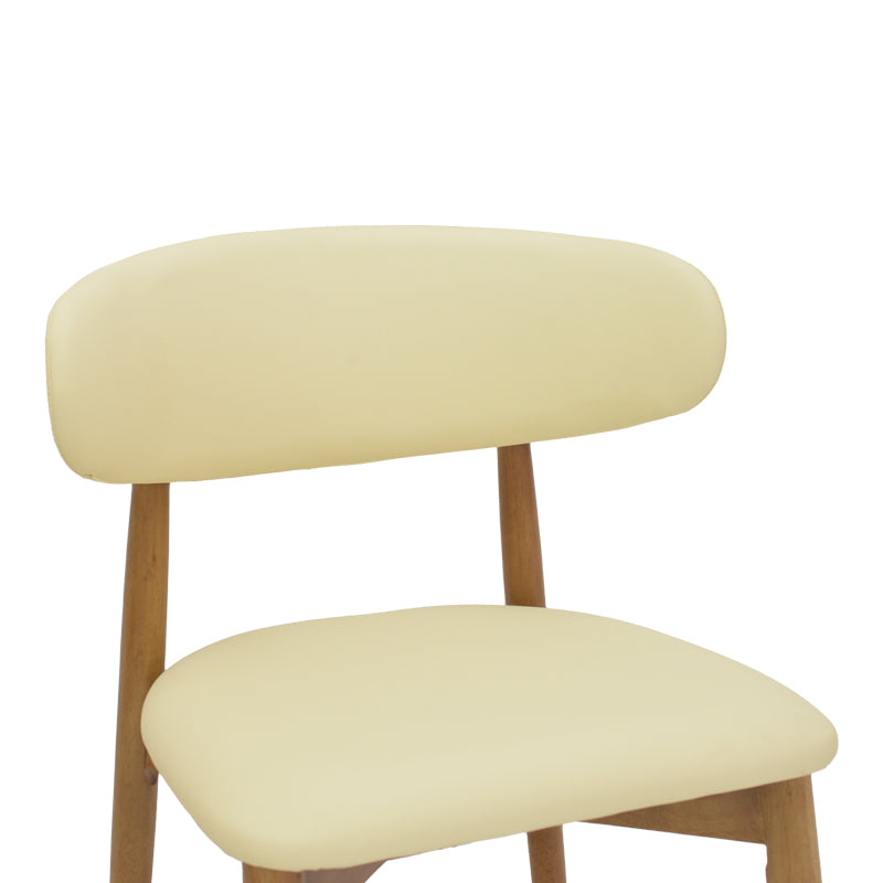 Scaun Ubene, de nuc si, bej, 46x58x79 cm