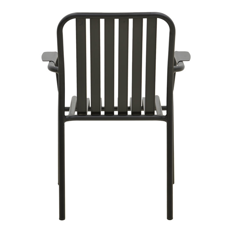 Scaun de exterior Vista stivuibil, aluminiu, Antracit, 62x60x84 cm - Negru