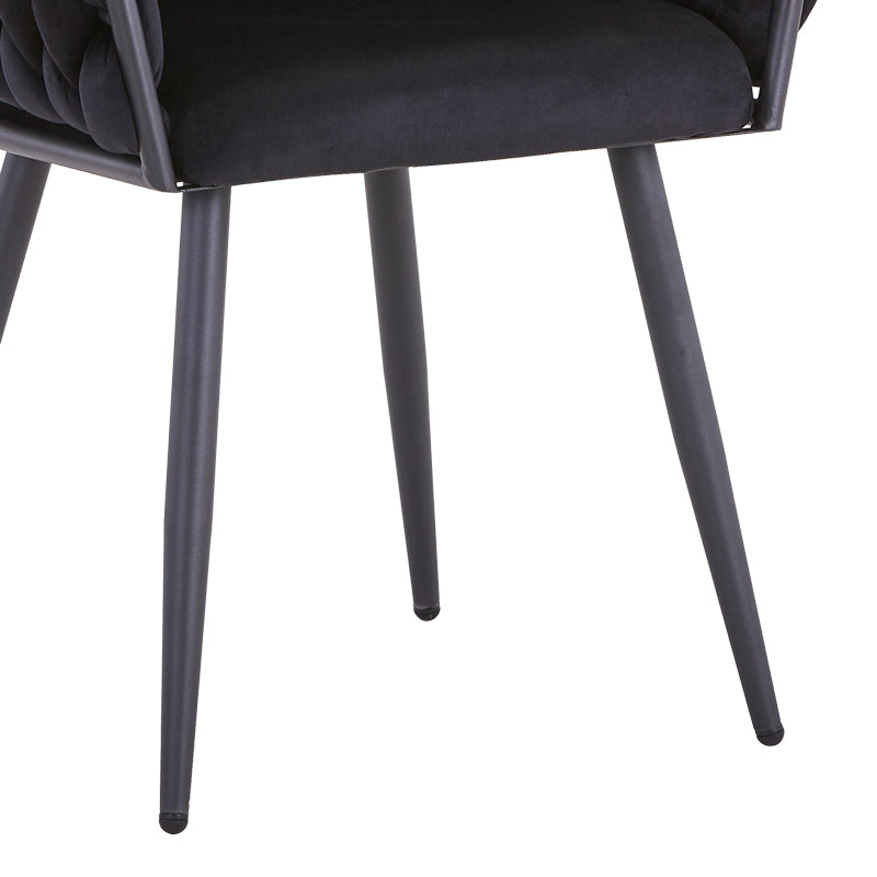 Scaun Vivian catifea, Diverse culori, 61x55x80 cm - Negru
