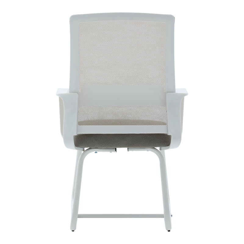 Scaun vizitator Palma, mesh, 46x52x94 cm - Alb-Gri