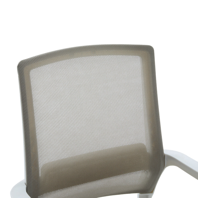 Scaun vizitator Palma, mesh, 46x52x94 cm - Alb-Gri