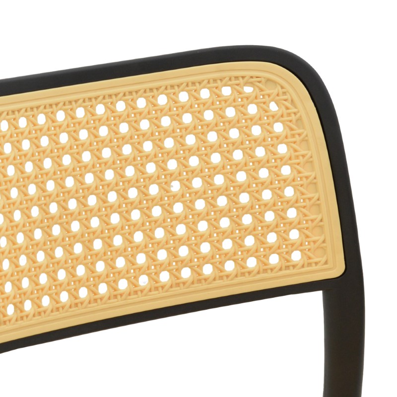 Scaun Westley, Alb - Negru, 55x47x81 cm - Negru