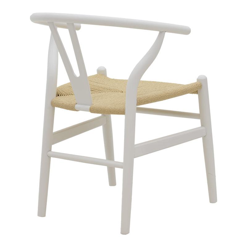 Scaun Wishbone, Alb, 53x55x76 cm