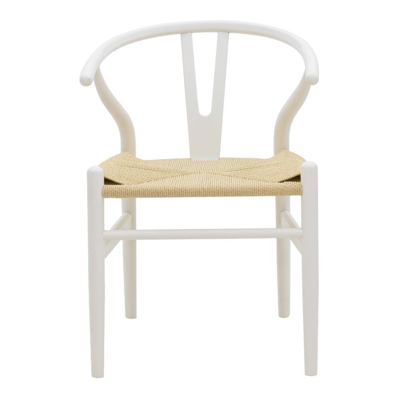 Scaun Wishbone, Alb, 53x55x76 cm
