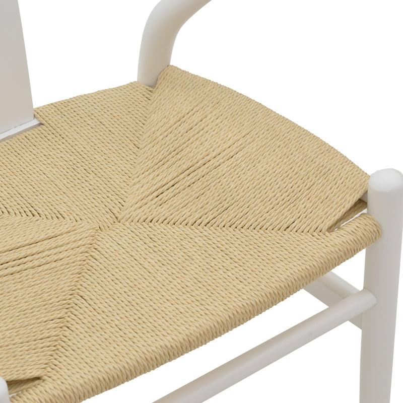 Scaun Wishbone, Alb, 53x55x76 cm
