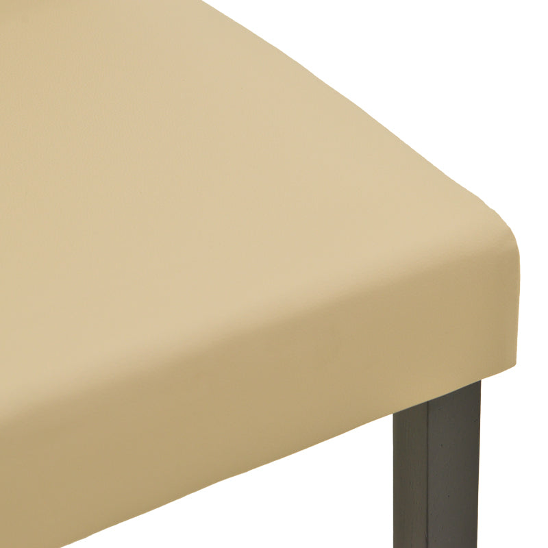 Scaun Zeben, Lemn rubberwood, 44x56x94 cm - Crem-Negru